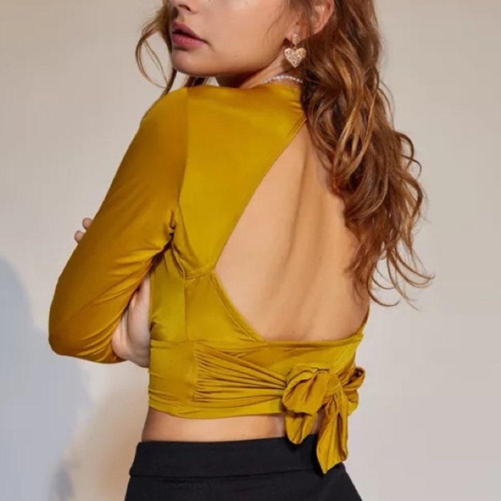 Urban Outfitters Iris Tie-Back Plunge Top